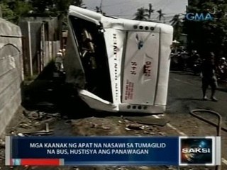 Saksi: Mga kaanak ng 4 na nasawi sa tumagilid na bus sa Albay, hustisya ang panawagan