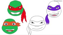 Teenage Mutant Ninja Turtles TMNT Coloring Page! Donatello, Raphael, Leonardo, and Michelangelo!