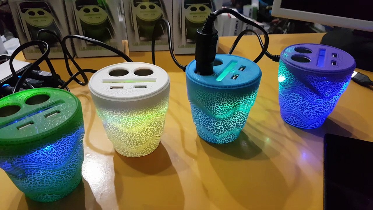 CAR CUP CIGARETTE LIGHTER DUAL USB CHARGER SOCKET