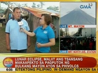 UB: Phivolcs: Lunar Eclipse, maliit ang tsansang makaapekto sa pagputok ng Bulkang Mayon