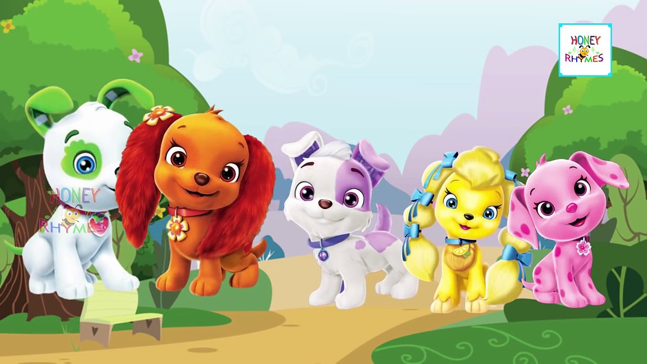 Strawberry Shortcake Puppy Cartoon Finger Family Rhymes - Strawberry Shortcake Puppy Rhymes