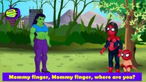 Семейная Коллекция палец | Человек Паук против Халка мультфильм Finger семья и Человек-Паук VsVenom FingerFamily
