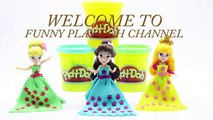 Disney Princess Playdoh Toys cinderella aurora bella - Play dough princess dresses up party