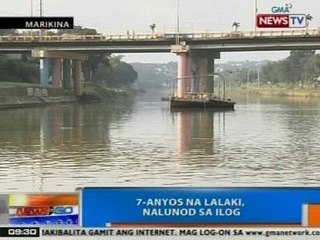 Download Video: NTG: 7-anyos lalaki, nalunod sa ilog sa Marikina