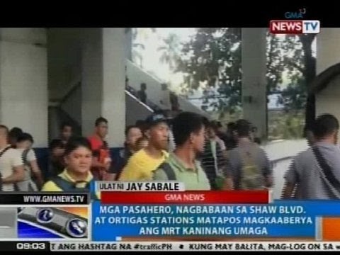 NTG: Mga pasahero, nagbabaan sa Shaw at Ortigas matapos magkaaberya ang MRT kanina