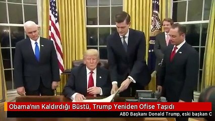 Obama'nın Kaldırdığı Büstü, Trump Yeniden Ofise Taşıdı