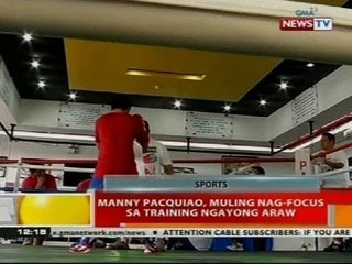 BT: Manny Pacquiao, muling nag-focus sa training ngayong araw