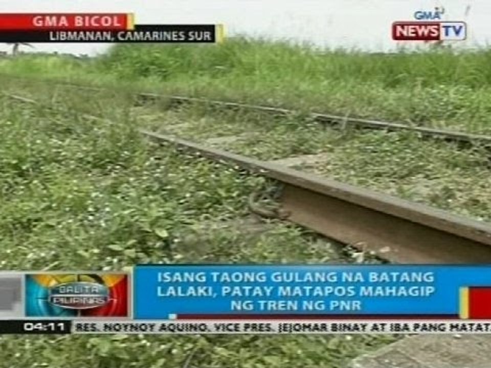 1-anyos na lalaki, patay matapos mahagip ng tren ng PNR sa Camarines Sur