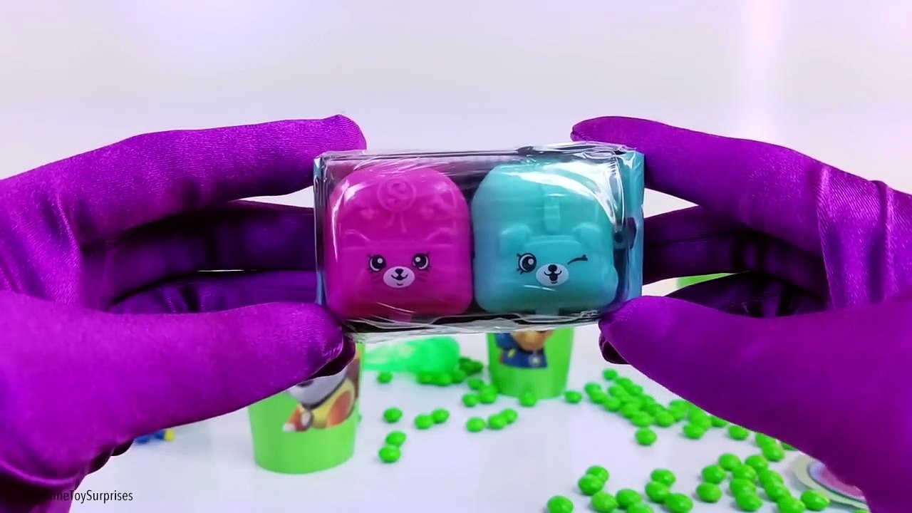 Nickelodeon Paw Patrol Chase Marshall Balloon Poppin Play-Doh Candy Toy Surprise Cups! Learn Colors!