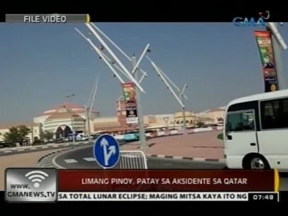 24 Oras: Limang Pinoy, patay sa aksidente sa Qatar