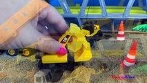 CAT Construction Toy Mighty Machines Build a Train Track - Dump Truck Bulldozer Camion de volteo