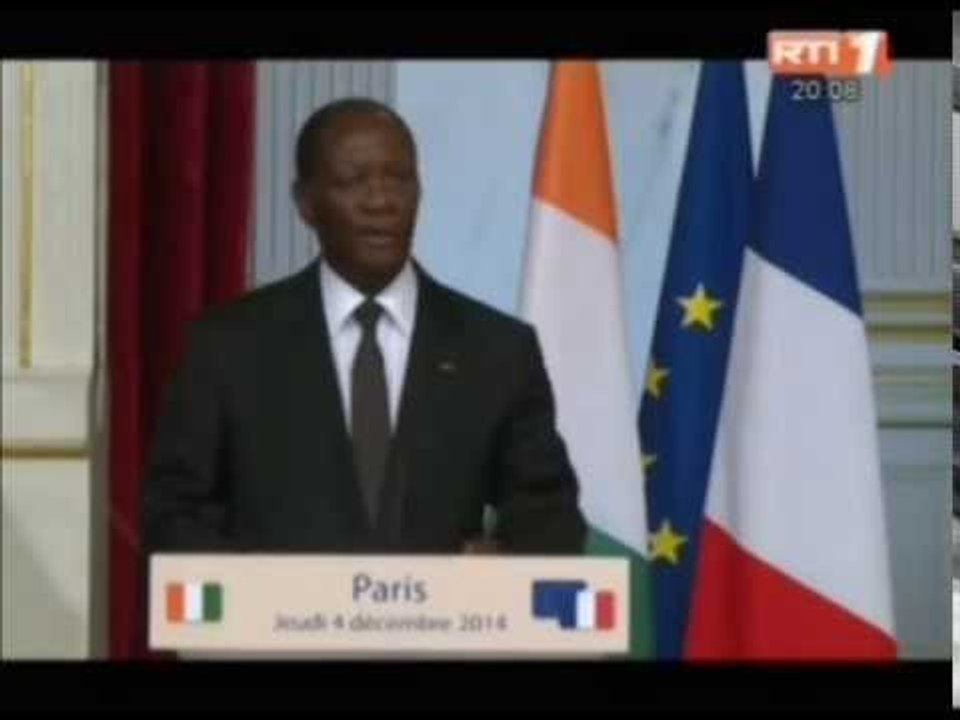 Déclaration du président Alassane Ouattara lors sa rencontre avec le président Hollande