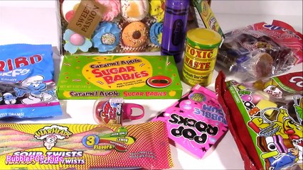CANDY BONANZA 14! POP Rocks GUM Marshmallow Cupcakes BLink POP Ring Toxic Waste Gummy Candies!