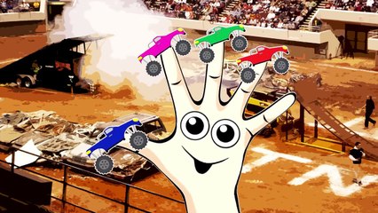 Learn Colors with Monster Trucks | Monster Truck Stunt Videos for Children Animated Surprise Eggs TV