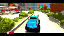 COLORS MONSTER TRUCK & COLORS SPIDERMAN DANCE PARTY NURSERY RHYMES SONGS FOR CHILDREN