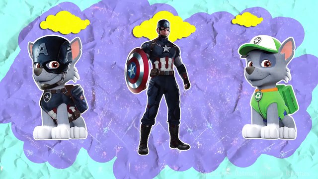 Щенячий Патруль Рокки Зума Скай Превращается В Капитана Америку Щенячий Патруль Finger Семья Потешки