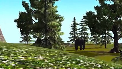 3D Animated Gorilla Finger Family Rhymes For Children | Animal Finger Family Songs