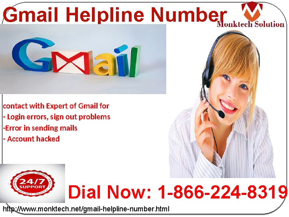 Take a quick tour of Gmail by dialing 1-866-224-8319 for Gmail help