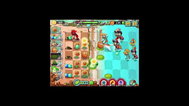 Plants VS Zombies 2 - Big Waves Beach - Day 11, 12 - Walktrouh Gameplay