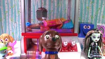 Paw Patrol Merpups Play SLIME Claw Machine with Monster High Frankie Stop Motion | Fizzy Toy Show