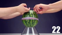 363 Rubber Bands vs Water Melon! Experiments for Kids