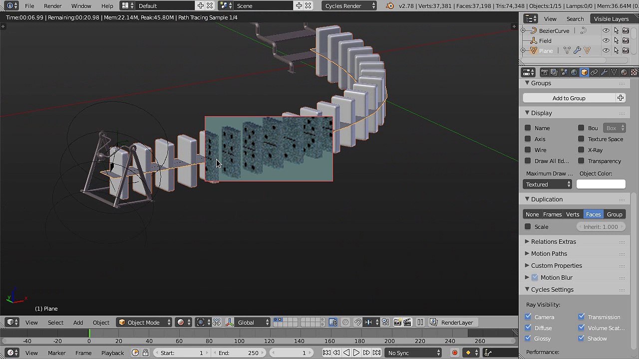 Tutorial Blender PT: Dominós 2/2 - Distribuição