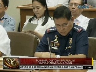 24 Oras: Purisima, gustong ipasailalim sa preventive suspension
