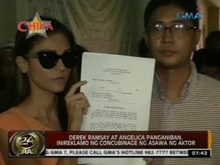 24 Oras: Derek Ramsay at Angelica Panganiban, inireklamo ng concubinage ng asawa ng aktor
