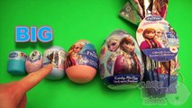 Disney Frozen Surprise Eggs Learn Sizes from Smallest to Biggest! Opening Eggs with Toys and Candy!