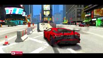 SUPER CARS COLORS LAMBORGHINI with SPIDERMAN COLORS FOR KIDS NURSERY RHYMS SONGS FOR CHILDREN