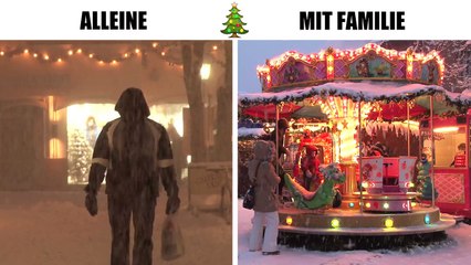 Weihnachten alleine VS. Weihnachten mit Familie -rJd32ZydeFg