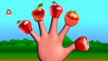 Lets Learn Finger Family Song with Apple, Finger Family Fruits, Kids Fun Learning Videos