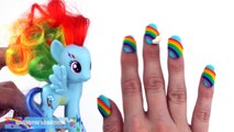 Play Doh How to Make My Little Pony Rainbow NailArt with Play-Doh RainbowLearning