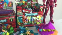 Civil War Captain America v Ironman Zomlings Unpackaging Tower Challege Learning Colors Fun