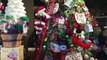 Santa Claus Climbing Ladder on Christmas Tree   Animated Holiday Decoration