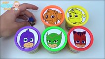 PJ MASKS Disney Play Doh Clay Cups Learn Colours Surprise Toys Paw Patrol Simpsons Donald Duck