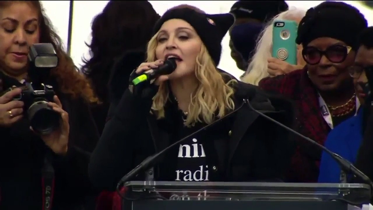 Madonna 'Blowing up the White House  Speaking at WomensMarch protest Madonna Speech-hdjebS2toK0