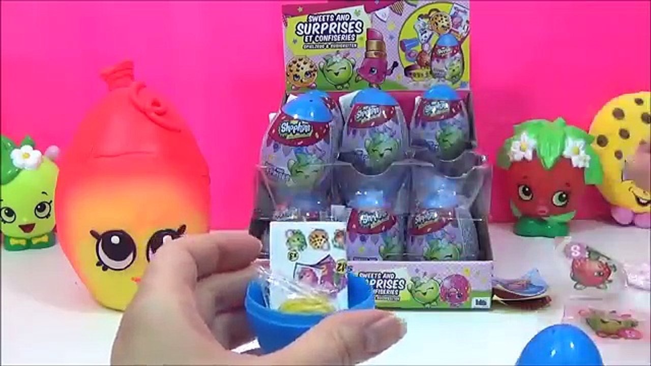 Shopkins Surprise Eggs with Sweets and Surprises! Shopkins Eggs, toys, Play Doh Huevos Sorpresa