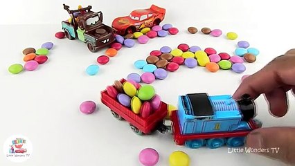 Colourful Candies Fun with Disney Cars Lightning McQueen Mater Thomas The Tank Engine Toys