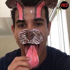 Quand t'as pas Snapchat sur ton téléphone ...   Filtre fait maison