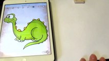 Cartoon dinosaurs. How to draw a Diplodocus. Drawing Diplodocus. Coloring Diplodocus for kids