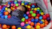 THE BALL PIT BALLOON SHOW! Learn Colors w/ Baby - Childrens Educational Video