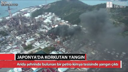 Japonya'da korkutan yangın