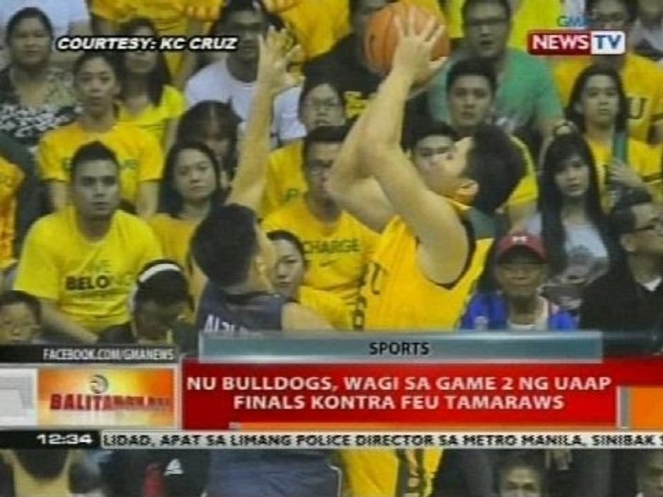 BT: NU Bulldogs, wagi sa game 2 ng UAAP Finals kontra FEU Tamaraws