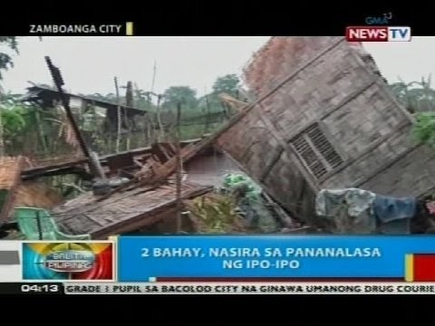 BP: 2 bahay sa Zamboanga City, nasira sa pananalasa ng ipo-ipo