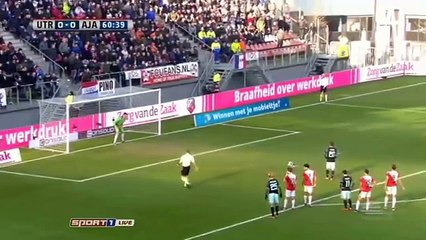Lasse Schöne miss Penalty - Utrecht 0-0 Ajax - 22.1.2017 HD