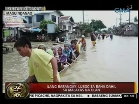 24Oras: Ilang barangay sa Sultan Kudarat, lubog sa baha dahil sa malakas na ulan