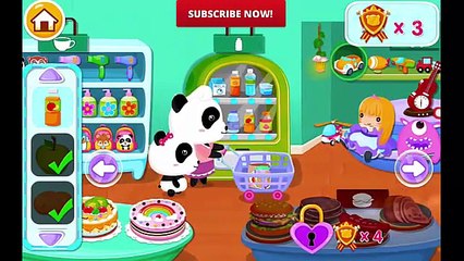 Baby Panda Supermarket - Baby Bus Games