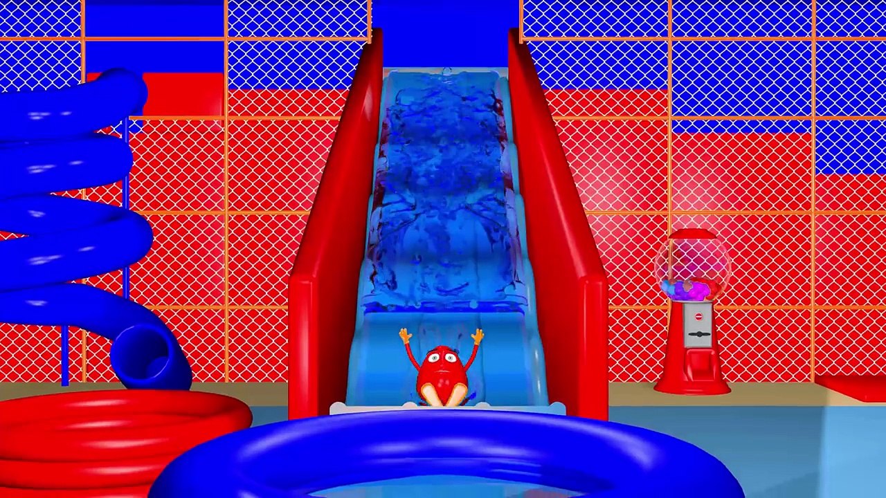 Water Slide 3D For Kids | Surprise Eggs Learn Colors Balls Indoor Playground Family Fun Play Center