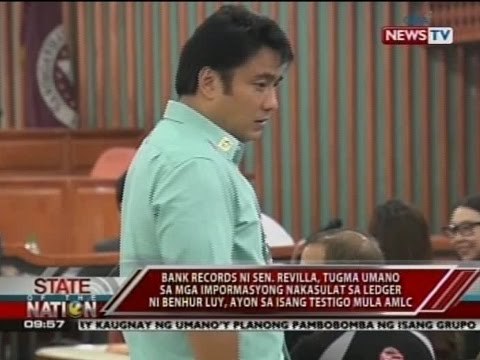 Bank records ni Sen. Revilla, tugma umano sa mga impormasyong nakasulat sa ledger ni Benhur Luy